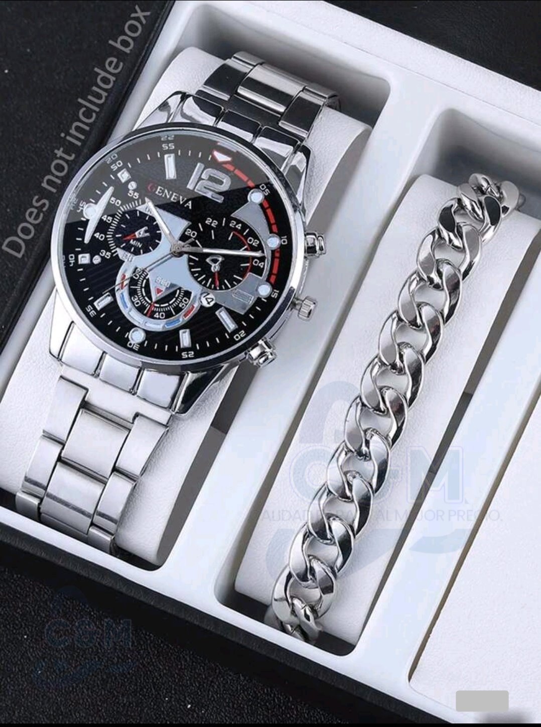 RELOJ CON PULSERA PARA HOMBRE DE ACERO INOXIDABLE R57